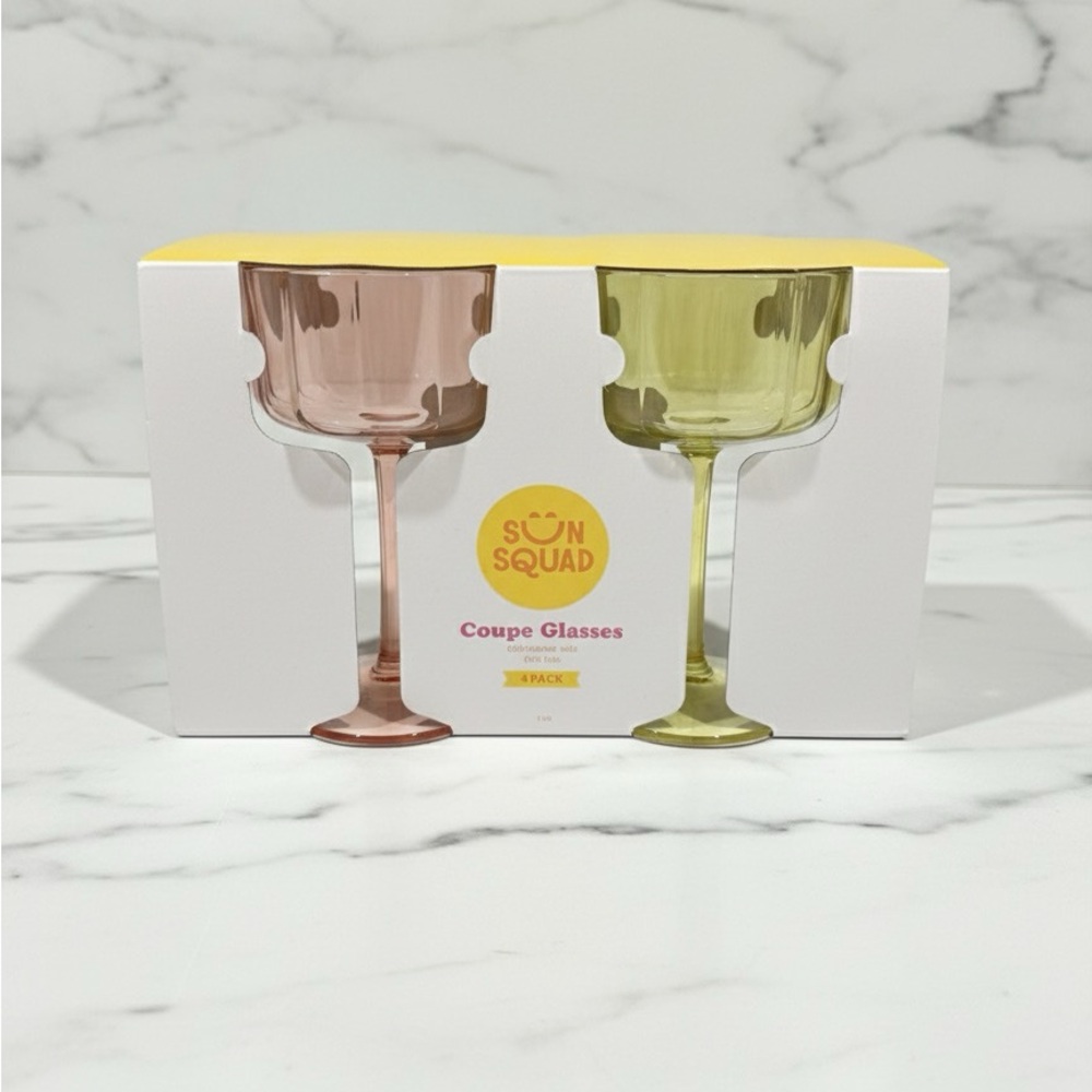 New Sun Squad Coupe 4 Glasses Set
